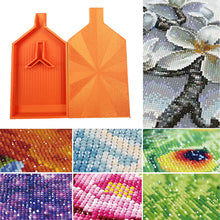 Load image into Gallery viewer, 2pcs Diamond Painting Tray Y-Shaped Bead Storage Sorting Plate Tool (Orange)