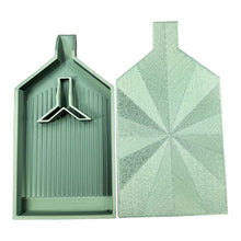 Load image into Gallery viewer, 2pcs Diamond Painting Tray Y-Shaped Bead Storage Sorting Plate (Dark Green)