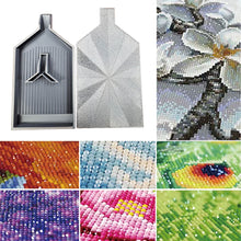 Load image into Gallery viewer, 2pcs Diamond Painting Tray Y-Shaped Bead Storage Sorting Plate Tool (Silver)