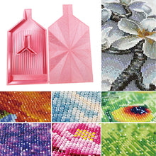 Load image into Gallery viewer, 2pcs Diamond Painting Tray Y-Shaped Bead Storage Sorting Plate Tool (Pink)