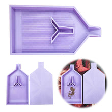 Load image into Gallery viewer, 2pcs Diamond Painting Tray Y-Shaped Bead Storage Sorting Plate (Light Purple)