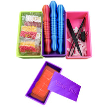 Load image into Gallery viewer, Diamond Painting Wax Box Storage Case Diamond Art Tool Organizer (Purple)