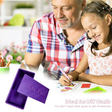 Load image into Gallery viewer, Diamond Painting Wax Box Storage Case Diamond Art Tool Organizer (Purple)