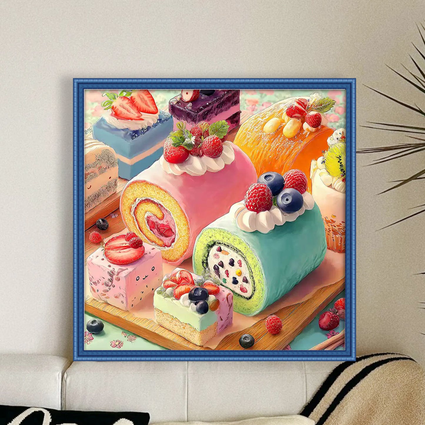 Fruit Dessert Journal - Full 11CT Stamped Cross Stitch 50x50CM - QiangHongXiu