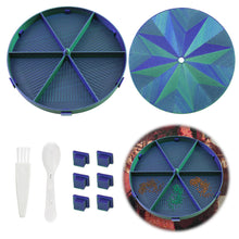 Load image into Gallery viewer, Beads Sorting Storage Tray Round Diamond Painting Tools with Lid (Blue Green)