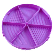 Load image into Gallery viewer, Beads Sorting Storage Tray Round Diamond Painting Tools with Lid (Purple)