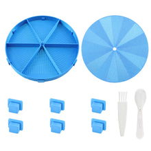 Load image into Gallery viewer, Beads Sorting Storage Tray Round Diamond Painting Tools with Lid (Blue)