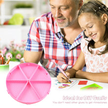 Load image into Gallery viewer, Beads Sorting Storage Tray Round Diamond Painting Tools with Lid (Pink)
