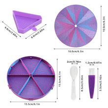 Load image into Gallery viewer, Beads Sorting Storage Tray Round Diamond Painting Tools with Dish (Black Purple)