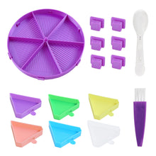Load image into Gallery viewer, Beads Sorting Storage Tray Round Diamond Painting Tools with Dish (Purple)