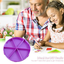 Load image into Gallery viewer, Beads Sorting Storage Tray Round Diamond Painting Tools with Dish (Purple)