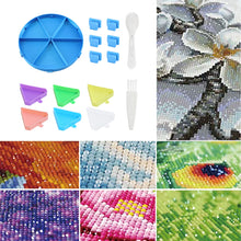 Load image into Gallery viewer, Beads Sorting Storage Tray Round Diamond Painting Tools with Dish (Blue)