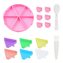 Load image into Gallery viewer, Beads Sorting Storage Tray Round Diamond Painting Tools with Dish (Pink)