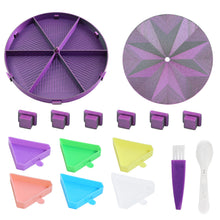 Load image into Gallery viewer, Beads Sorting Storage Tray Diamond Painting Tools with Dish Lid (Black Purple)