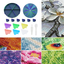 Load image into Gallery viewer, Beads Sorting Storage Tray Fully Enclosed Diamond Painting Tools (Blue Green)