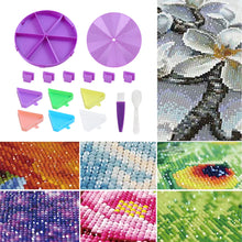 Load image into Gallery viewer, Beads Sorting Storage Tray Fully Enclosed Round Diamond Painting Tools (Purple)