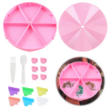 Load image into Gallery viewer, Beads Sorting Storage Tray Fully Enclosed Round Diamond Painting Tools (Pink)