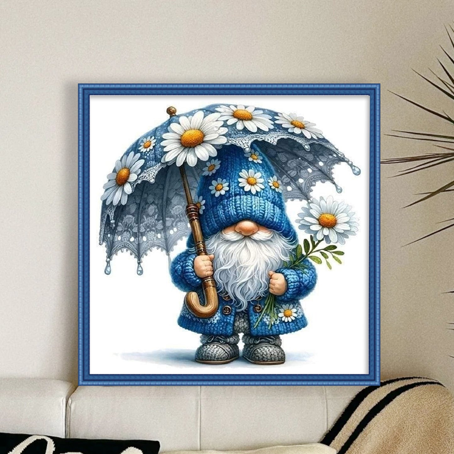 Gnome - Full 11CT Stamped Cross Stitch 40x40CM - Huacan