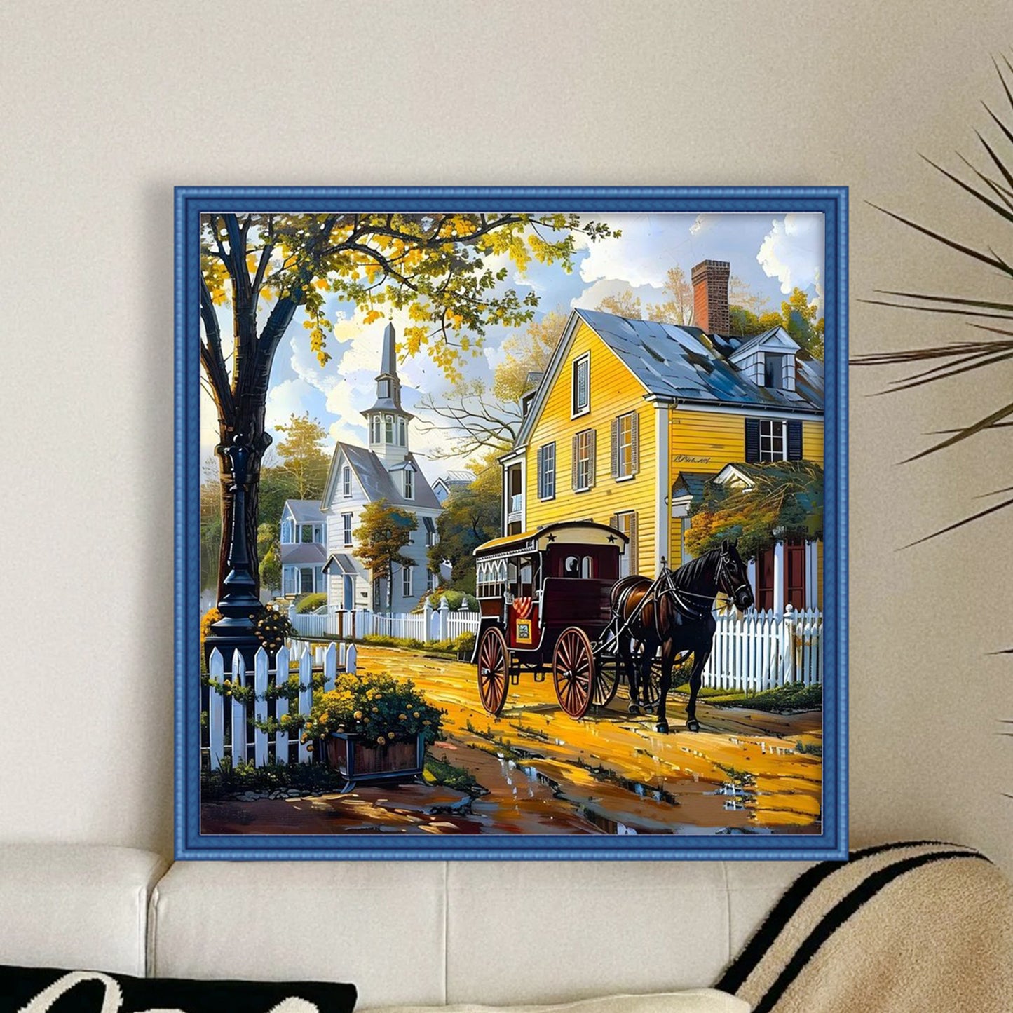 Carriage House - Full 14CT Counted Cross Stitch 40x40CM - Yishu