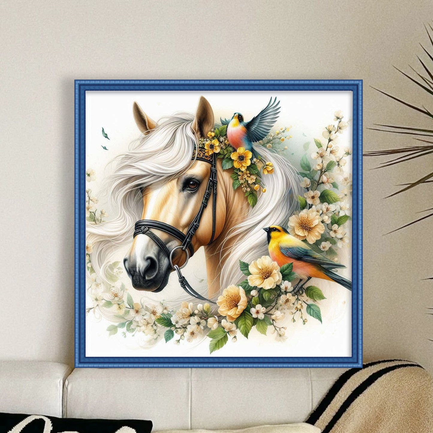 Horse - Full 11CT Stamped Cross Stitch 40x40CM - Huacan