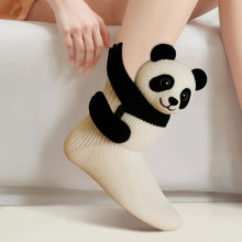 Load image into Gallery viewer, 1 Pair 3D Doll Socks Funny Cartoon Animal Cotton Socks for Girls Women (panda)