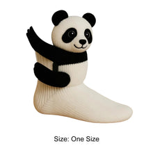 Load image into Gallery viewer, 1 Pair 3D Doll Socks Funny Cartoon Animal Cotton Socks for Girls Women (panda)