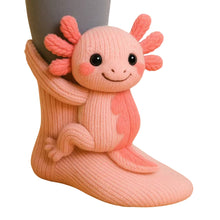 Load image into Gallery viewer, 1 Pair 3D Doll Socks Funny Cartoon Animal Cotton Socks for Girls Women(Axolotl)