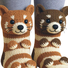 Load image into Gallery viewer, 1 Pair 3D Doll Socks Funny Cartoon Animal Cotton Socks for Girls Women (Cat)