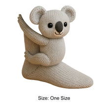 Load image into Gallery viewer, 1 Pair 3D Doll Socks Funny Cartoon Animal Cotton Socks for Girls Women (Koala)