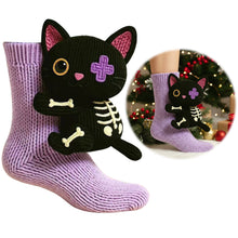 Load image into Gallery viewer, 1 Pair 3D Doll Socks Funny Knit Animal Socks Floor Socks for Girls (Kitten)