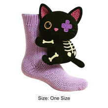 Load image into Gallery viewer, 1 Pair 3D Doll Socks Funny Knit Animal Socks Floor Socks for Girls (Kitten)