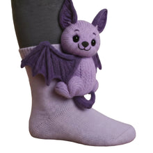 Load image into Gallery viewer, 1 Pair 3D Doll Socks Funny Knit Animal Socks Floor Socks for Girls (Bat)