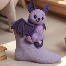 Load image into Gallery viewer, 1 Pair 3D Doll Socks Funny Knit Animal Socks Floor Socks for Girls (Bat)