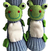 Load image into Gallery viewer, Long Stocking Stuffers Socks Chunky Knit Floor Slipper Sock (Dull Blue Frog)