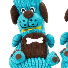 Load image into Gallery viewer, Long Stocking Stuffers Socks Chunky Knit Floor Slipper Sock Christmas (Blue Dog)