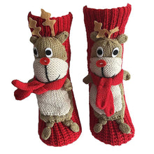 Load image into Gallery viewer, Long Stocking Stuffers Socks Chunky Knit Floor Slipper Sock Christmas (Red Elk)