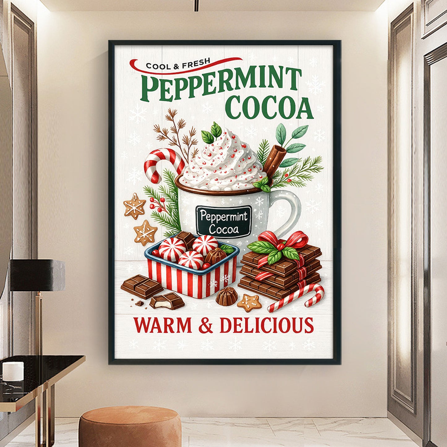 Christmas Poster - Full 11CT Stamped Cross Stitch 40x60CM - Huacan