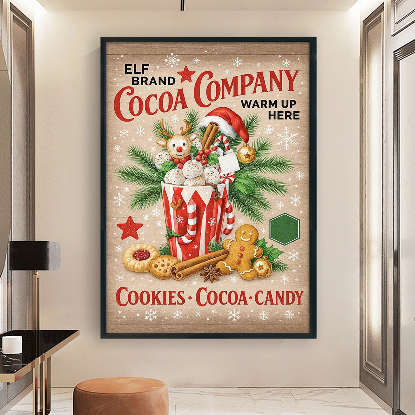 Christmas Drinks - Full 11CT Counted Cross Stitch 40x60CM - Huacan