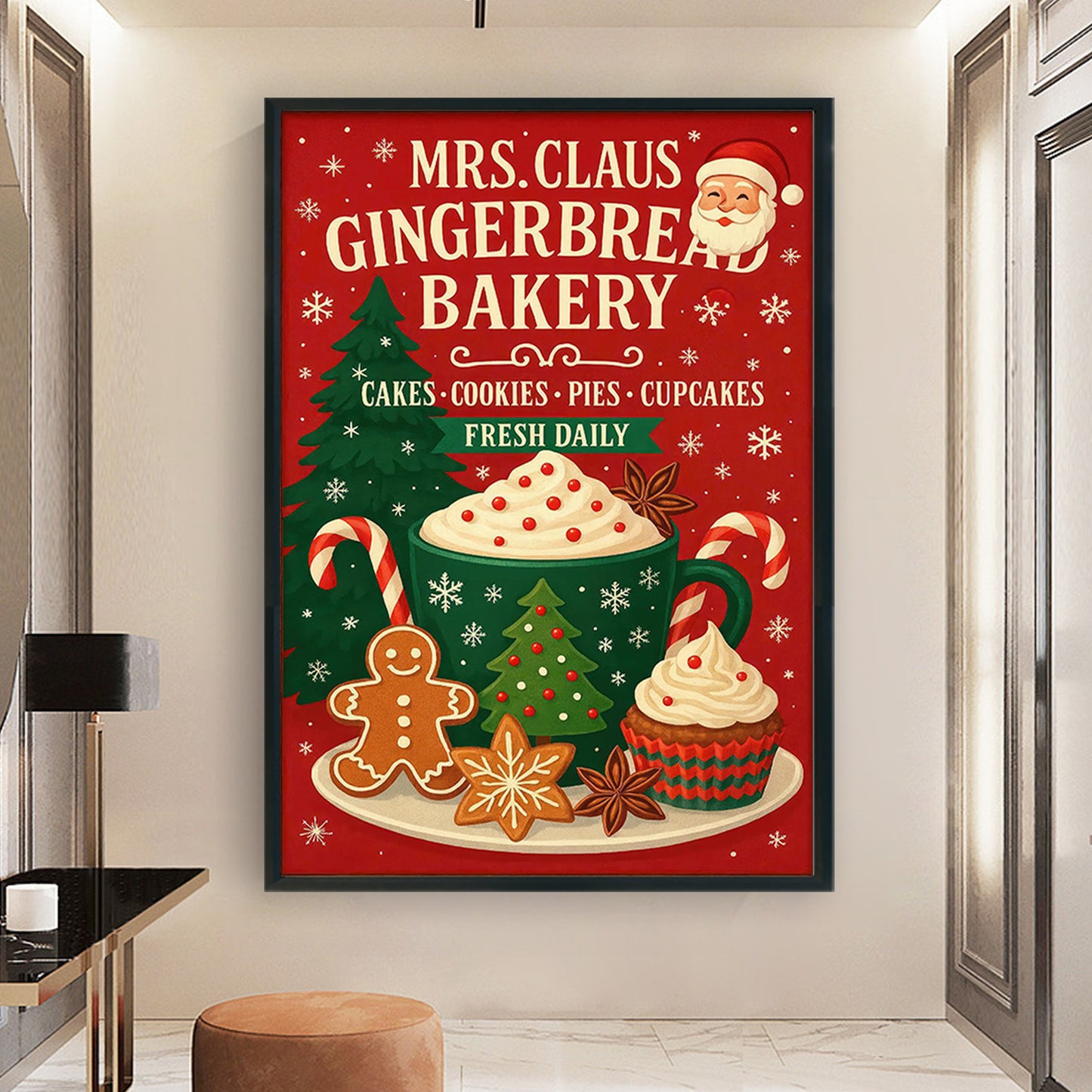 Christmas Drinks - Full 11CT Counted Cross Stitch 40x60CM - Huacan