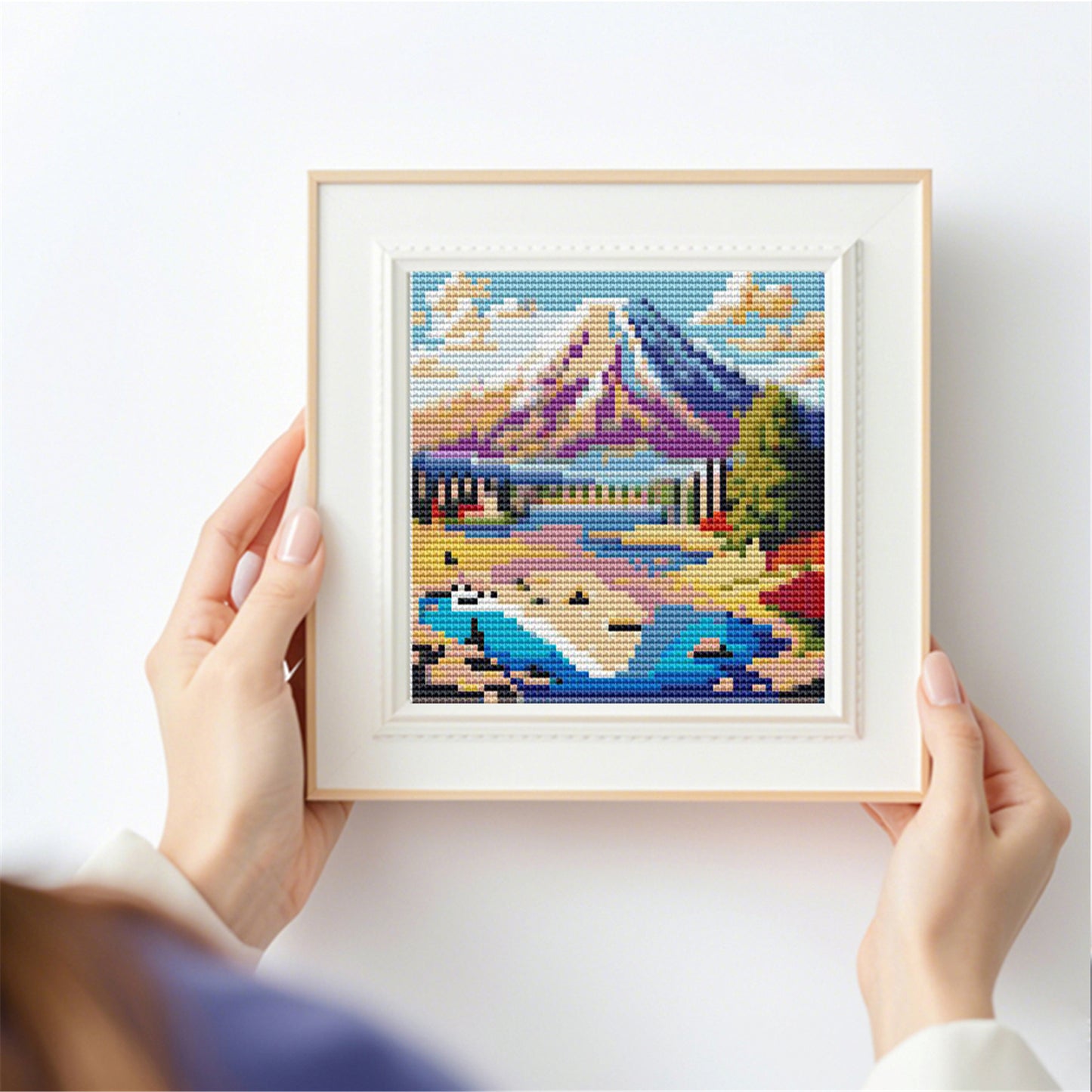 Autumn And Winter Scenery - Full 11CT Stamped Cross Stitch 15x15CM - Huacan