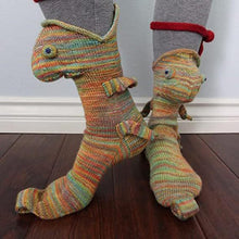 Load image into Gallery viewer, 1 Pair Knit Animal Socks Fashion Sleeping Socks for Girls Women (Chameleon)