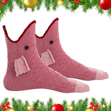 Load image into Gallery viewer, 1 Pair Knit Animal Socks Fashion Floor Socks Slipper Socks for Girls Women(Fish)