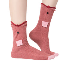 Load image into Gallery viewer, 1 Pair Knit Animal Socks Fashion Floor Socks Slipper Socks for Girls Women(Fish)