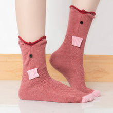 Load image into Gallery viewer, 1 Pair Knit Animal Socks Fashion Floor Socks Slipper Socks for Girls Women(Fish)