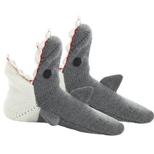 Load image into Gallery viewer, 1 Pair Knit Animal Socks Fashion Sleeping Socks for Girls Women (Sharks)