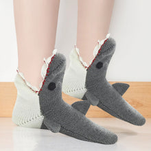 Load image into Gallery viewer, 1 Pair Knit Animal Socks Fashion Sleeping Socks for Girls Women (Sharks)