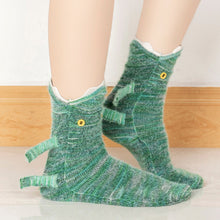 Load image into Gallery viewer, 1 Pair Knit Animal Socks Fashion Sleeping Socks for Girls Women (Green Socks)