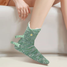 Load image into Gallery viewer, 1 Pair Knit Animal Socks Fashion Sleeping Socks for Girls Women (Green Socks)