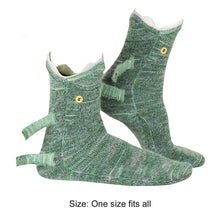 Load image into Gallery viewer, 1 Pair Knit Animal Socks Fashion Sleeping Socks for Girls Women (Green Socks)