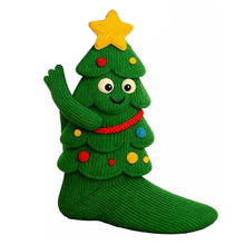 Load image into Gallery viewer, Women Cute 3D Animal Funny Animal Fuzzy Socks for Christmas Gift(Christmas Tree)